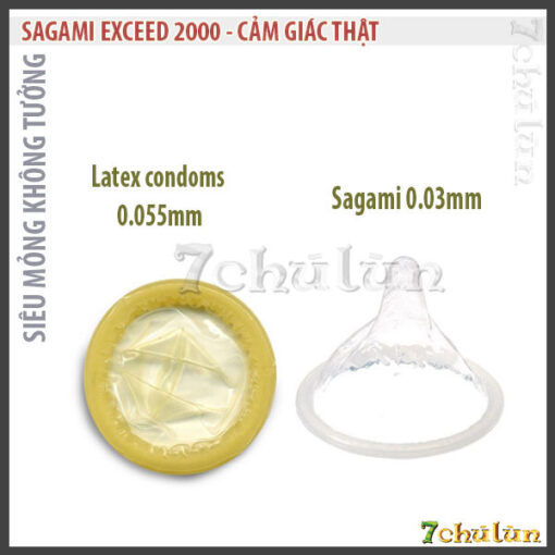 Bao cao su Sagami Exceed 2000 Siêu Mỏng Cảm Giác Thật