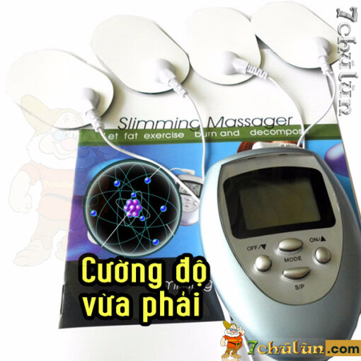 May Massage Xung Dien 4 Mieng Su Dung Remote 2 Pin 3A nhieu cuong do kich thich de chiu