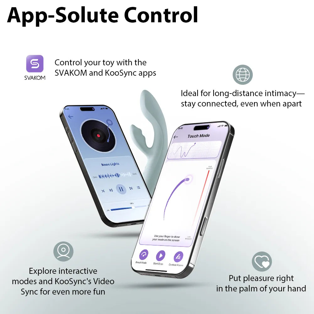 Svakom Chika Máy Rung Dạng Thỏ Uốn Cong Tỏa Nhiệt - Tương Tác Qua App Đỉnh Cao