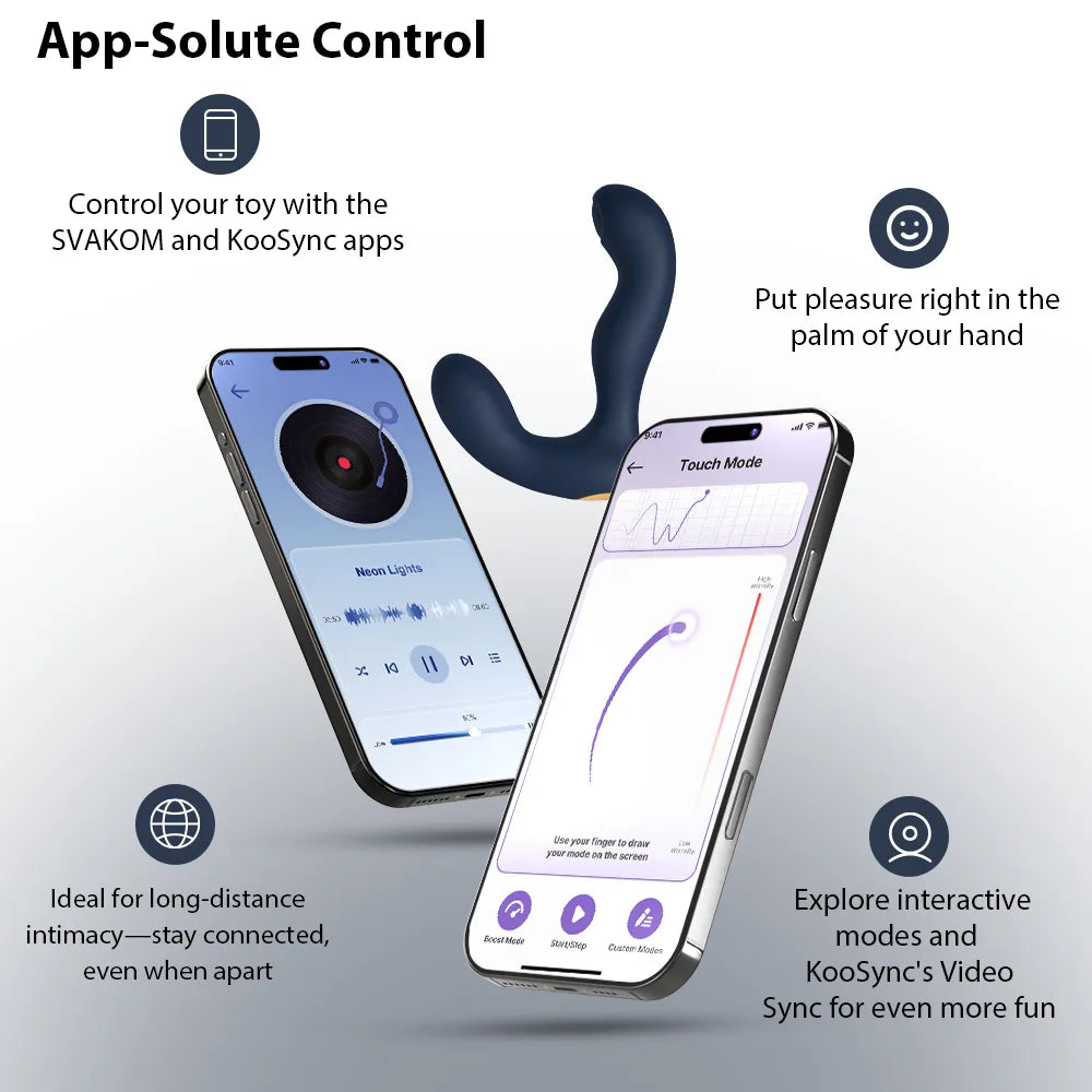 Svakom Iker Neo Máy Rung Cặp Đôi Tương Tác Qua App - Thăng Hoa Cùng Nhịp Đập